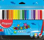 Фломастеры 18 цв.MAPED "Color Peps Ocean" супер смываемые   /845721*93316
