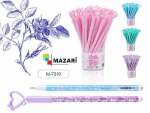 Ручка шар. Mazari "Lovely" игольч, 0,6мм, син. уп.40 на клипе сердечко   /М-7319*9095