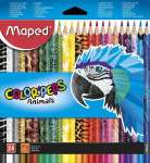 Карандаши цветные 24 цв. MAPED "Color Peps" декорированный корпус, в карт.   /832224*23084