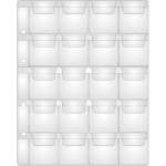 Вкладыш для альбома нумизмата на кольцах deVENTE 200*250мм, 20 ячеек 42*45мм   /9025908*35503