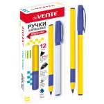 Ручка шар. deVENTE "Speed pro. Triolino Sun" желт.корп, рез.держ. 0.7м,  син. уп.12   /5073840-41*94070