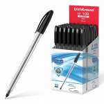 Ручка шар. E.K. Ultra Glide Technology U-108 ClassicStick прозрач.корп, 1,0мм, черн.   /47566*59292