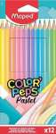 Карандаши цветные 12 цв. MAPED "Color Peps PASTEL" трехгранные,ударопроч.   /832069*51790