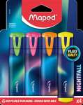 Набор текстовыделителей MAPED 4цв. Nightfall 1-5 мм, асс., в блист.   /740700*25226