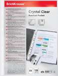 Папка карман для регистратора прозр. 100 шт. в уп. E.K. "Crystal Clear"  А4 0,060м   /46703*72326