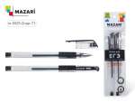 Ручка гелевая Mazari "для ЕГЭ",0.5мм, черн., 2шт. в пакете   /М5523*22802