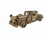 Модель сборная деревянная Ретроавтомобиль РЫЖИЙ КОТ   /СМ-4721-А4*92905