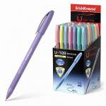 Ручка шар. E.K. Ultra Glide Technology U-109 Pastel stick&grip, ТРЕУГ.КОРП,РЕЗ.ДЕРЖ., СИНЯЯ   /58111*73666