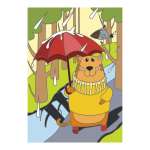 Картина по номерам LORI для малышей "Котик с зонтиком"   /Ркн-051*29602
