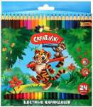 Карандаши цветные 24 цв. deVENTE "Trio Mega Soft" трехгран., 4М, м/к   /5022339.5024915*27254