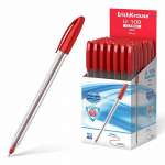 Ручка шар. E.K. Ultra Glide Technology U-108 ClassicStick прозрач.корп, 1,0мм, красная   /47567/50*77600