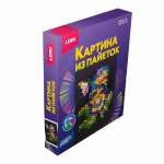 Картина из пайеток "Анютины глазки" 20*25 LORI   /Ап-056*91554
