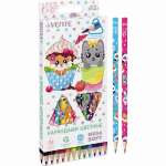 Карандаши цветные 12 цв. deVENTE  4М, "Triolino Ultra. 100% Cute" трехгран., к/к   /5022128*87527