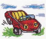 Набор для вышивания KLART "Веселая машинка" 14,5*11,5см   /8-058*72545