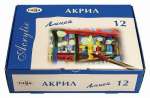Краски акрил. худ. 12цв.  Азбука цвета Акрилэкс по 20мл   /24-12.20-50l*41917