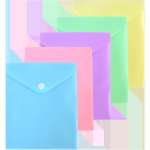 Папка на кнопке deVENTE А6 "Pastel" непрозр.   /3071344/10*20218