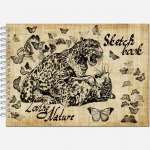 Скетчбук А5 64л МИЛЕНД тв.обл. 100 гр на резинке   /С64-1556,1559,1561*34524