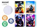 Подарочный набор Mazari  MOTORBIKE (блокнот А6 спираль 40л+ручка), асс.   /М-3195-97*26083