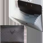 Папка на резинке 7 отд. deVENTE  TOTAL BLACK, факт. "песок"   /3078322*80885