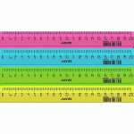 Линейка пласт. 20 см deVENTE "AirFluo" ассорти   /5091502*12031